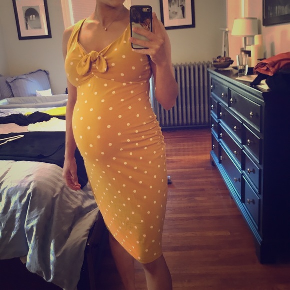 yellow polka dot dress old navy